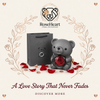 RoseHeart Teddy Bear Rose Jewelry Box with a free Heart necklace